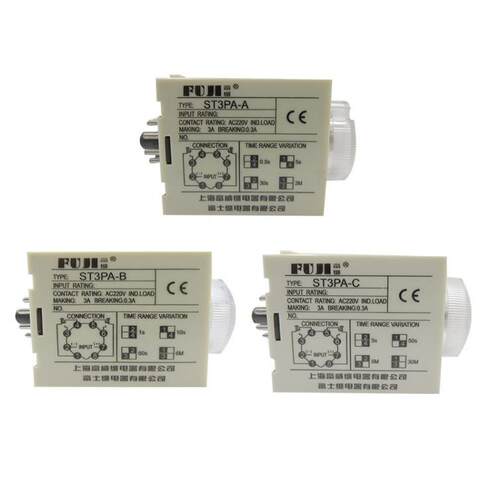 ST3PC 断电延时继电器 AC110 AC220V AC380V 时间继电器