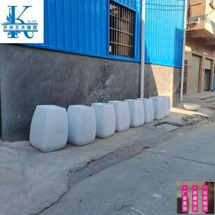 玻璃钢大口形花盆阔口圆形花器商场酒店美陈花盆装饰雕塑美陈摆件