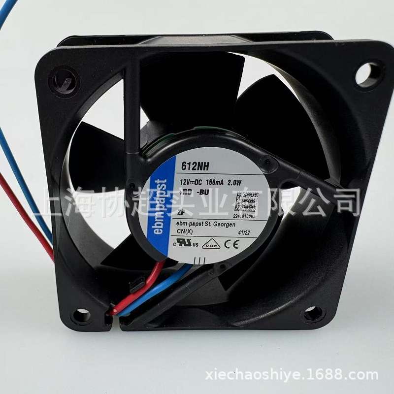 612NH  60**60*25MM  12V 2.0W 原装ebmpapst 风机轴流散热风扇