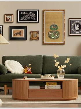 法式中古风复古客厅装饰画南洋葫芦花瓶组合壁画餐厅挂画A017