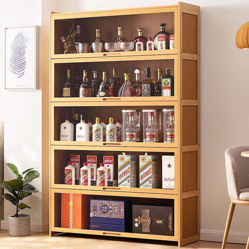 酒柜红酒架客厅酒柜摆件斜放多层家用红酒柜架子置物架简易酒架