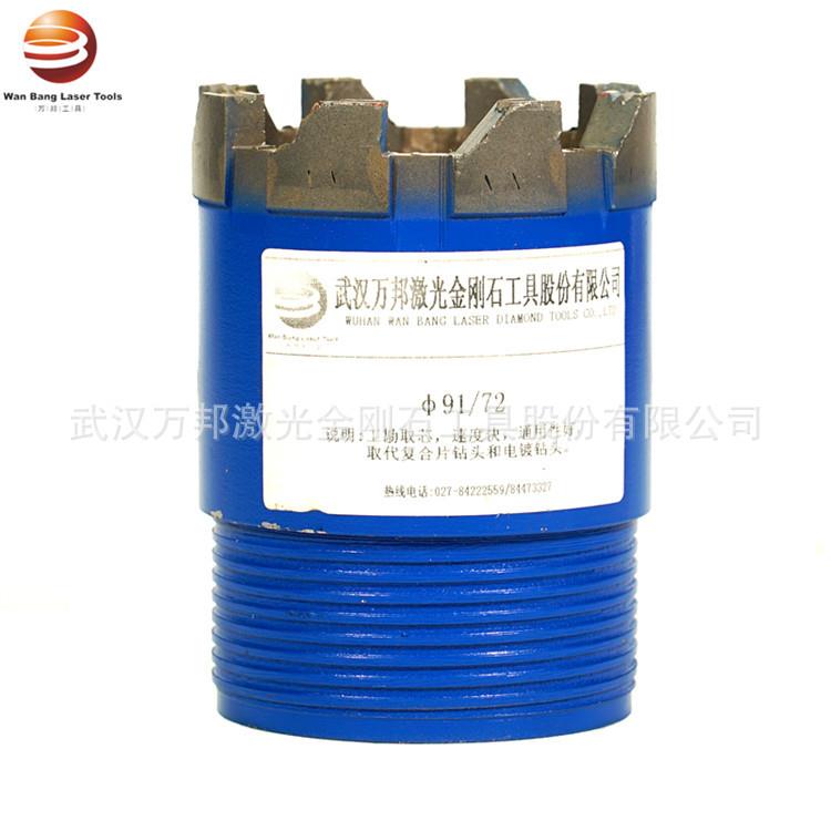 万邦厂家直供91/72单管公扣烧结金刚石地址钻头 水泥桩基取芯抽样