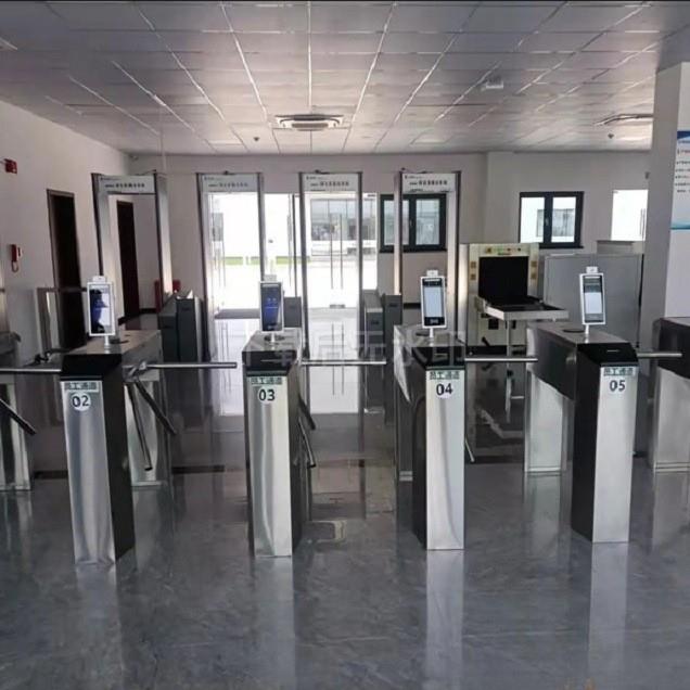 电子工厂安检门人行闸机联动 无人值守员工通道金属探测门