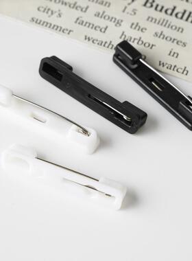 3.7CM白色塑料别针 多规格别针胸卡工牌号别针 白色创意别针现货