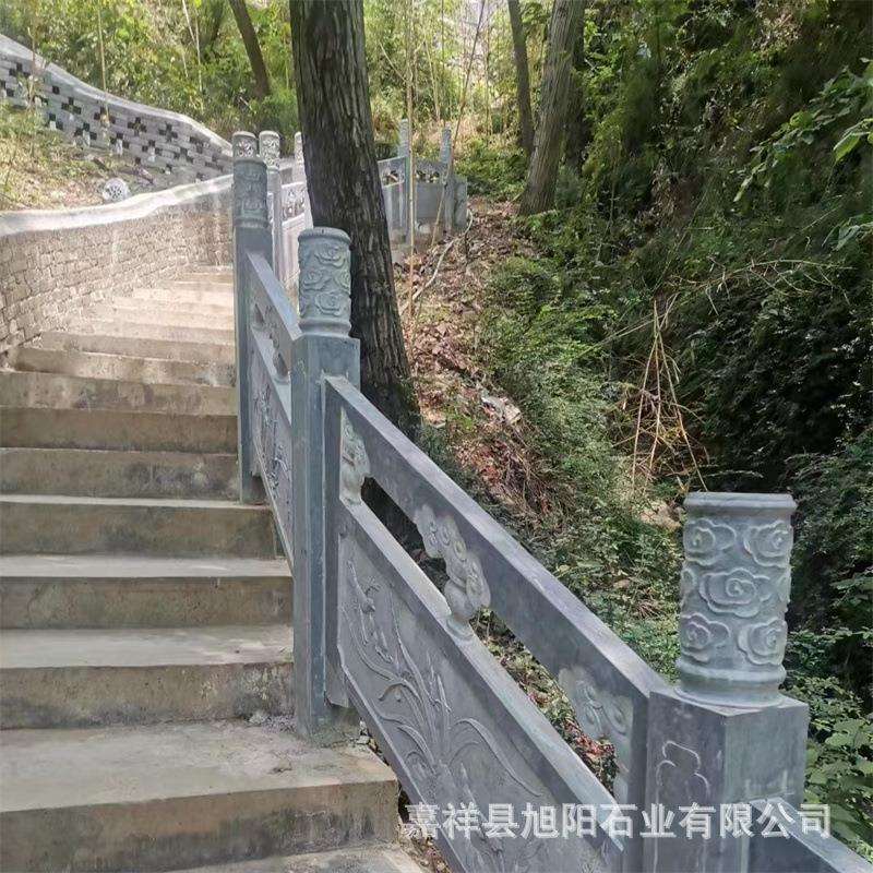 公园景区青石栏杆花岗岩石雕栏杆石护栏雕刻庭院石围栏阳台石栏板