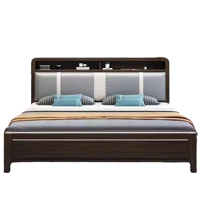 紫金檀木实木床1.8x2米双人床主卧室大床高箱储物床1.5米单人