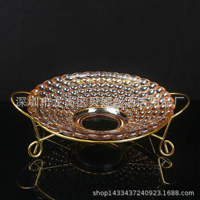 欧式创意简约玻璃果盘KTV摆台金属玻璃果盘家居桌面手挽玻璃果盘,鲜花速递/花卉仿真/绿植园艺,割草机/草坪机,淘宝优惠券,粉丝福利购,淘宝优惠卷