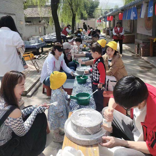 推家用小型亲子石子小石墨手动碾磨盘石磨豆腐地活动拐豆浆研学基