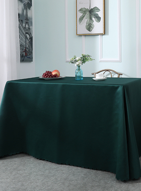 高品质会议桌e布布艺办公餐厅酒店红色台布定制印logo展会灰色贡