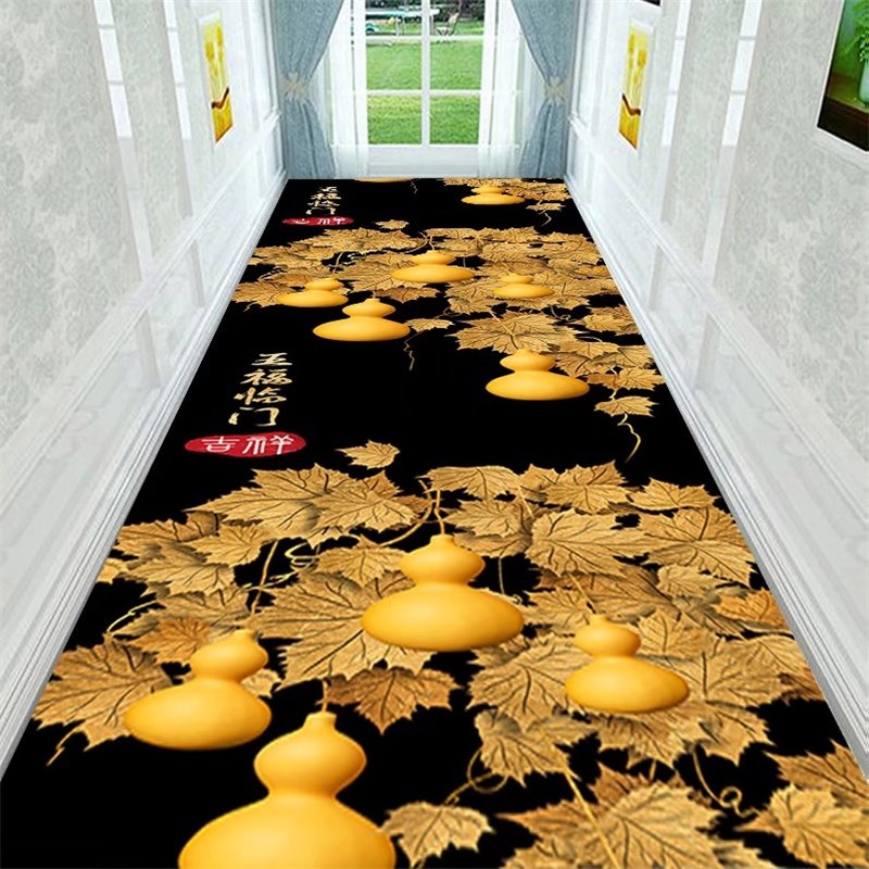 现代轻奢家用走廊过道地r毯入户门玄关防滑垫客厅房间毯可定制裁