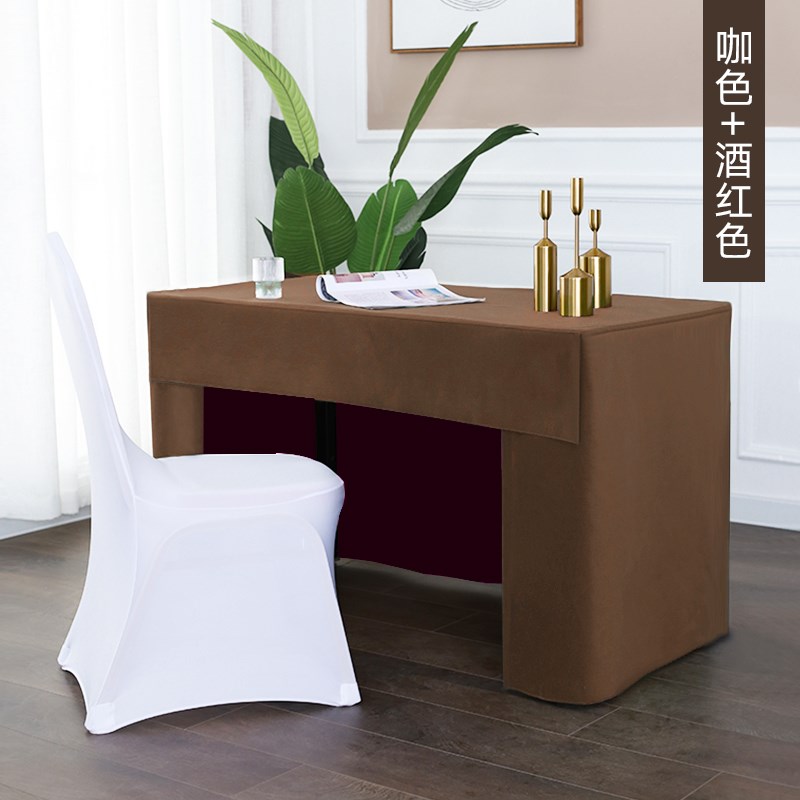 定制会议桌布加厚长方形印字印logo高端L会议桌布台呢酒店桌罩桌