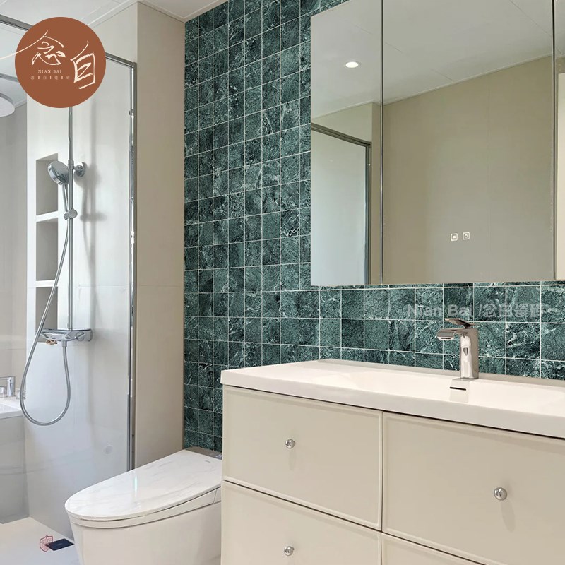 谱拉达绿法式大理石瓷砖厨房卫生间墙砖民宿防P滑地砖仿石材马赛