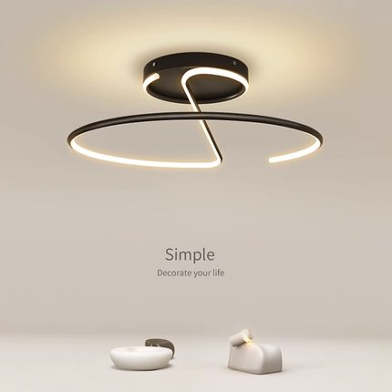 简约现代创意客厅餐厅主卧室2024新款吊灯房间吸顶灯广Z东中山灯