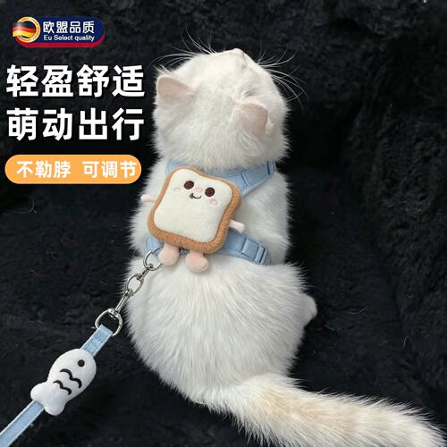 英国猫咪牵引绳外出专用防挣脱可