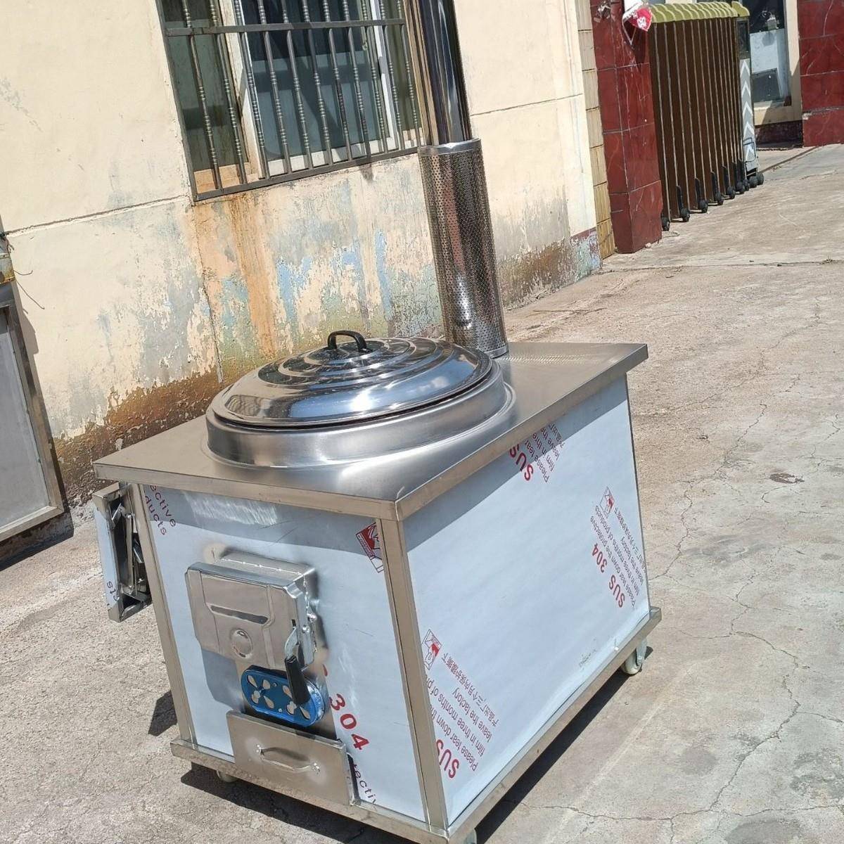 柴火灶农村家用新型无烟加厚不锈钢移动户外节能土灶台烧木柴炉子