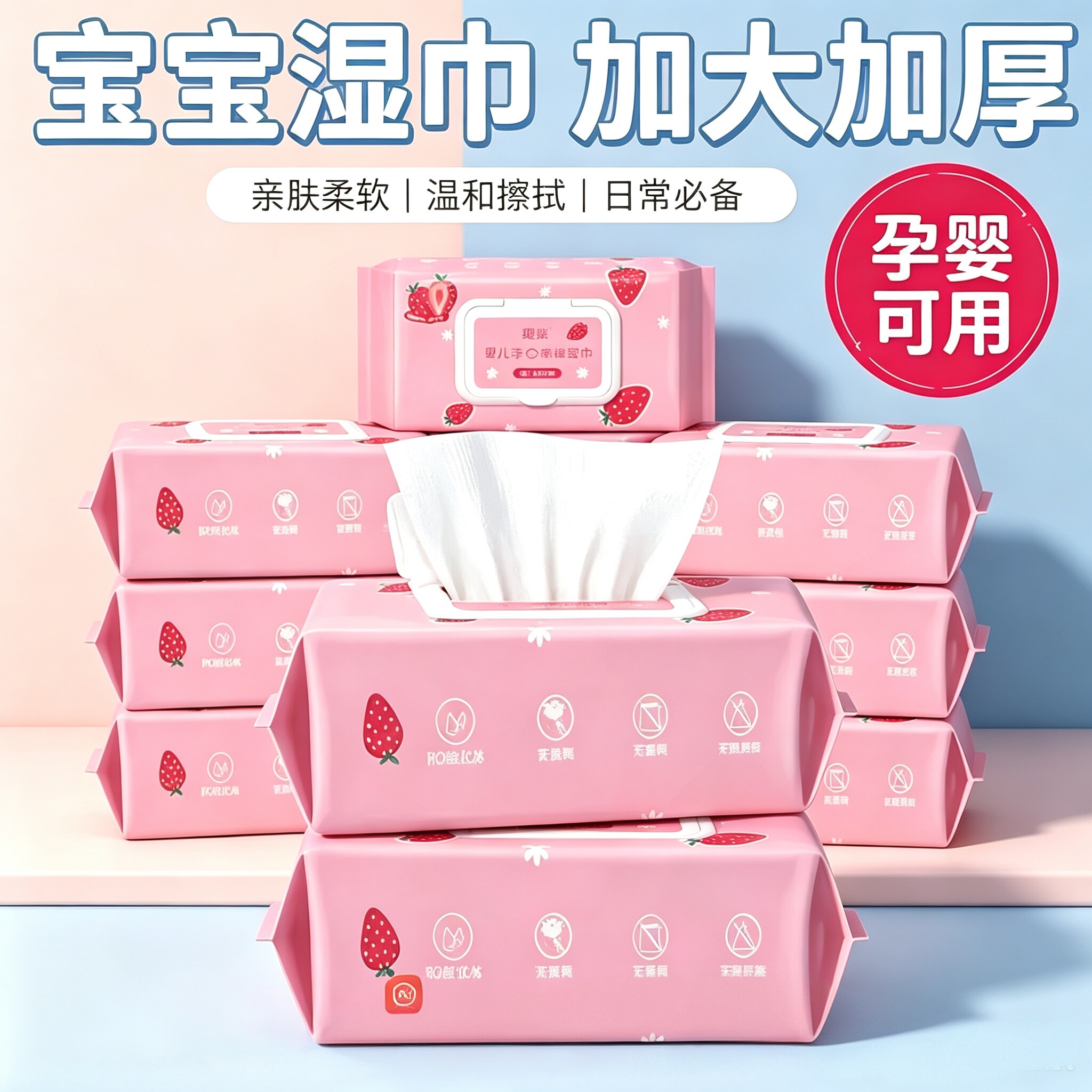 婴儿手口屁屁温和无刺激专用湿巾