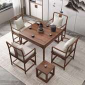 中式 八仙桌实木四方桌茶桌打牌棋牌桌掼蛋桌简约正方形餐桌老榆木