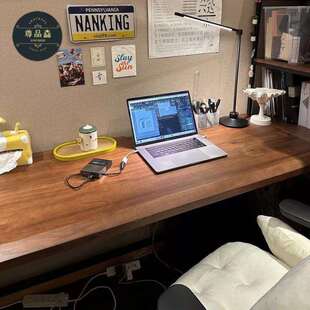 尊品森实木台式电脑桌家用办公桌学习桌双人电竞桌简易工作台书桌