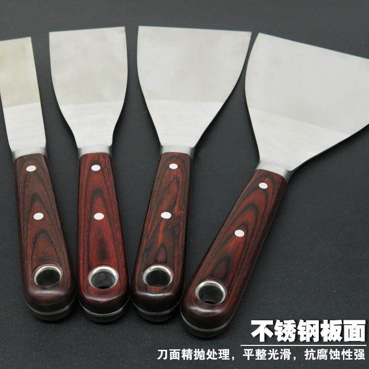 福冈超薄批灰刀不锈钢油灰刀小号抹子刮刀刮腻子铲刀油漆工具劈刀图片