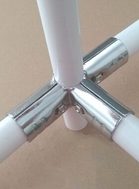 线棒镀铬金属接头28mm精益管组合链接件工作台货架紧固件卡扣卡子