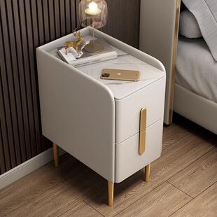 床头柜简约现代家用卧室小型全实木智能轻奢小户型极窄迷你床边柜