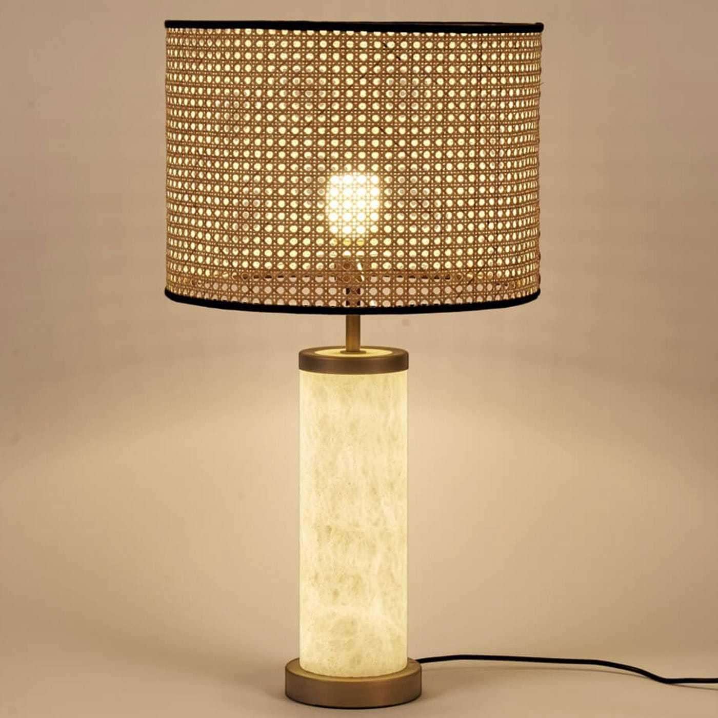 意大利Nassi 天然藤制灯罩枱灯SONORA RATTAN TABLE LAMP 49cm 高