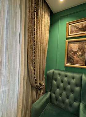 2025年新款遮光高经密窗帘高档客厅卧室色织垂直帘丝绸粉色提花窗