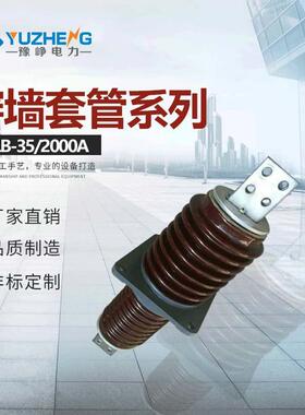 豫峥35KV穿墙套管 CLB.CWLB-20、24/1000高压铝导体陶瓷穿墙