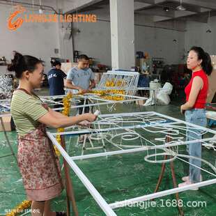 长5米 花型LED跨街灯 LED路灯横街图案灯 led2D立体平面 宽120CM