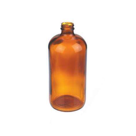 波士顿圆形瓶_玻璃 500ml 棕色 黑酚醛树脂盖 橡胶盖垫 盒=12个