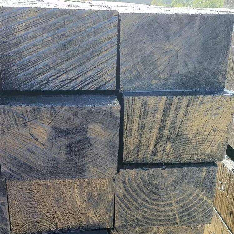 防腐浸油枕木煤矿铁路用油浸罐道木沥青垫木160*220规格枕木