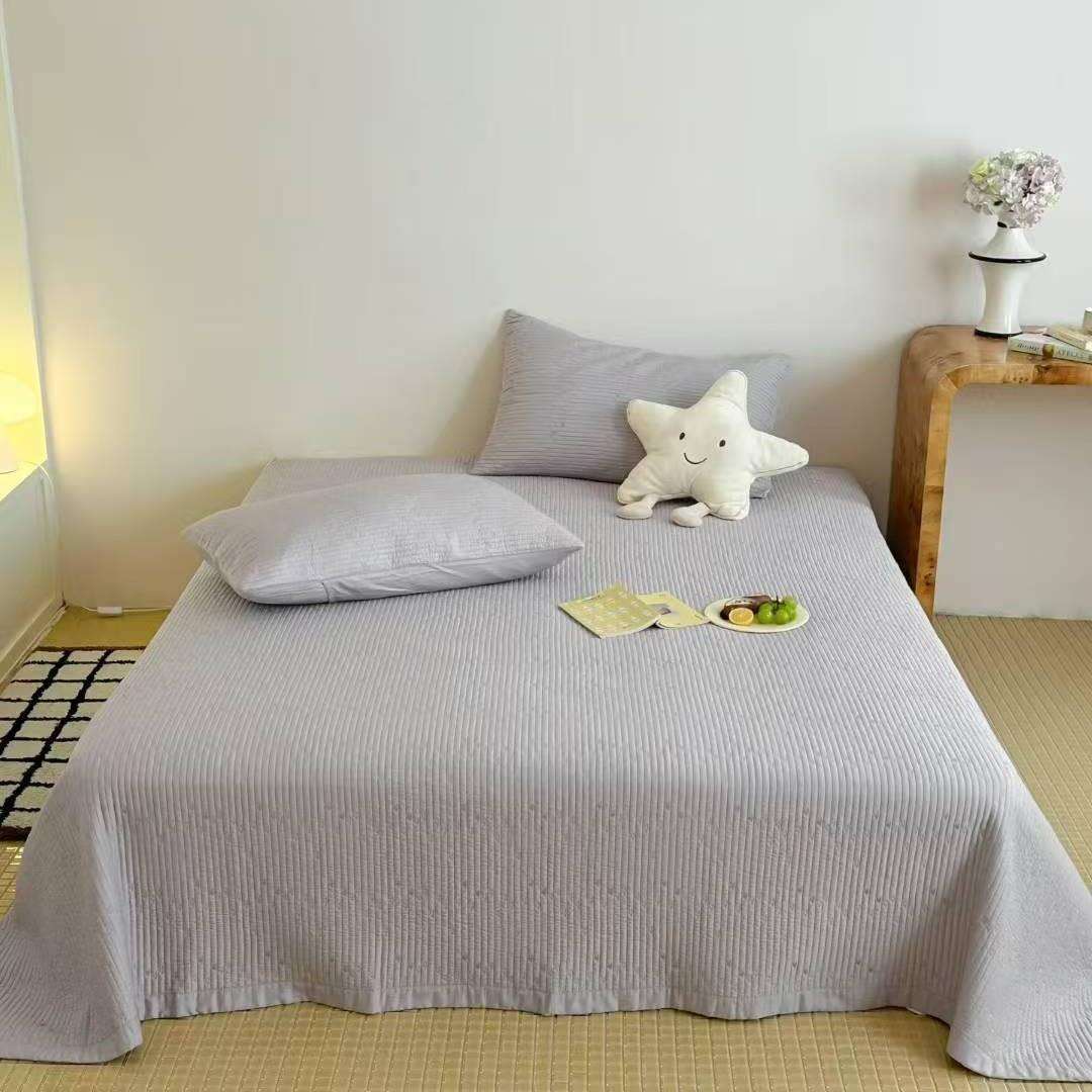 60支天丝莫代尔繁星床盖三件套 星星绗缝加厚床单 单品枕套