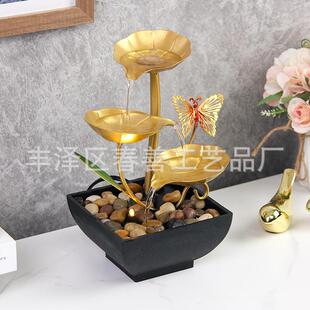 home decor招财流水摆件桌面喷泉工艺品办公室前台客厅风水摆件