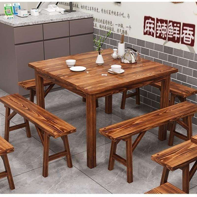 实木四方桌餐桌农村八仙桌家用桌子中式饭店正小方桌全套厂供应链