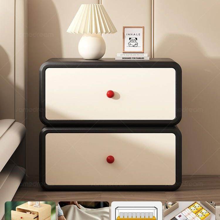 简约床头柜现代奶油家用新款床边柜小型卧室高级轻奢实木整装收纳,电子元器件市场,其它元器件,淘宝优惠券,粉丝福利购,淘宝优惠卷