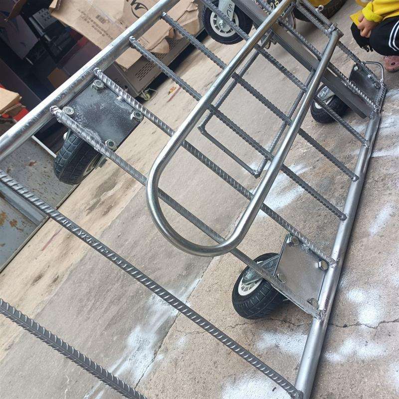 加长加宽实心钢筋伸缩拖车拉货搬家行李车手推车57