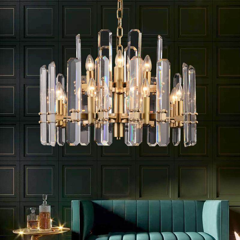 轻奢后现代K9水晶吊灯简约客厅餐厅灯卧室展厅样板间全铜led吊灯,鲜花速递/花卉仿真/绿植园艺,割草机/草坪机,淘宝优惠券,粉丝福利购,淘宝优惠卷