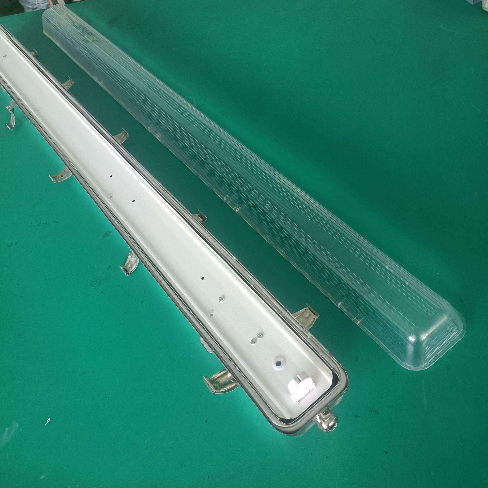 LED不锈钢三防灯套件 T8应急照明灯 1.2米单支不锈钢三防灯日光灯