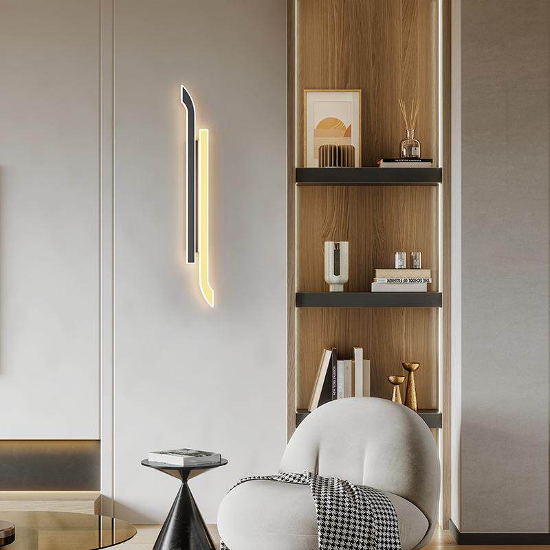 极简长条壁灯卧室床头灯现代简约北欧轻奢壁灯客厅酒店墙led壁灯