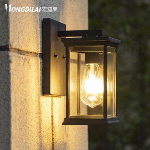 外墙阳台迪莱简约美式别墅庭院灯花园防水灯户外壁灯室外四方宏