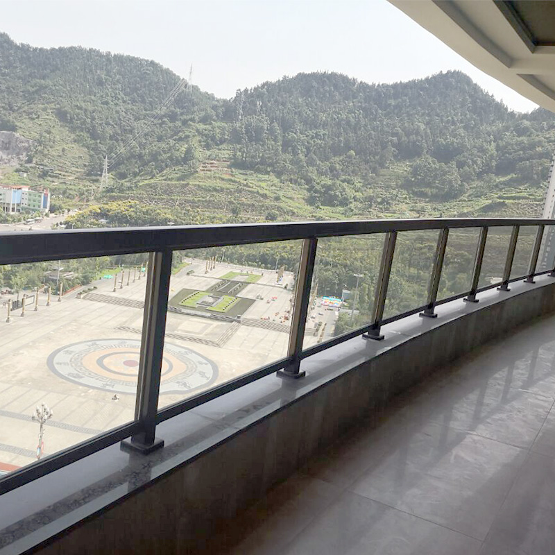 玻璃护栏铝合金 庭院栏杆栅栏x围栏室外 阳台玻璃护栏楼梯护栏扶