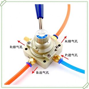310 三位四通中位封闭式 230 手转阀换向阀气动手动阀4HV210