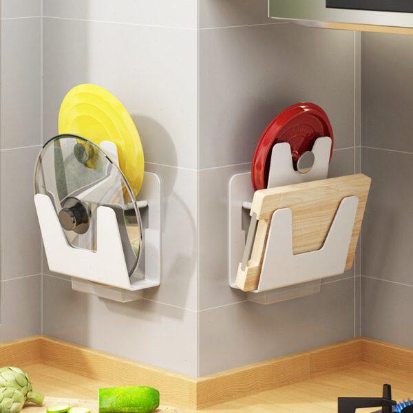 空铝壁挂式太菜板锅盖架免打孔砧板收纳架子厨房置物架盘双层接水