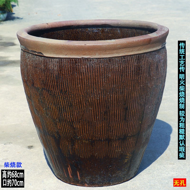 复古法养鱼流水瀑布增氧循环x过滤陶瓷流水罐水缸鱼缸庭院造景循