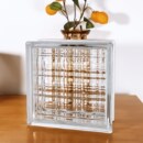 印尼进口欧标超白半透明方形透光大E水晶纹空心玻璃砖隔断墙水晶