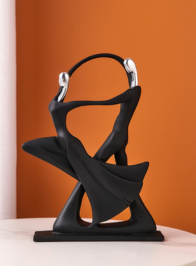 创意现代b抽象家居饰品树脂工艺品摆设客厅办公室酒柜装饰品小摆