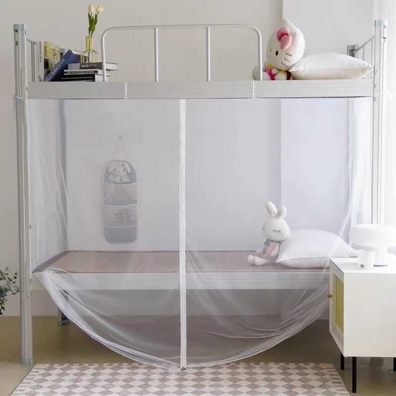 恒发家纺 学生宿舍蚊帐拉炼式0.9m上下铺通用单人床蚊帐1..2米老