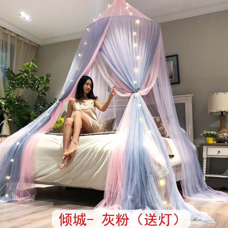 圆顶吊顶蚊帐落地圆形吸顶1.v2米1.5/1.8/2m床单人双人加大家用