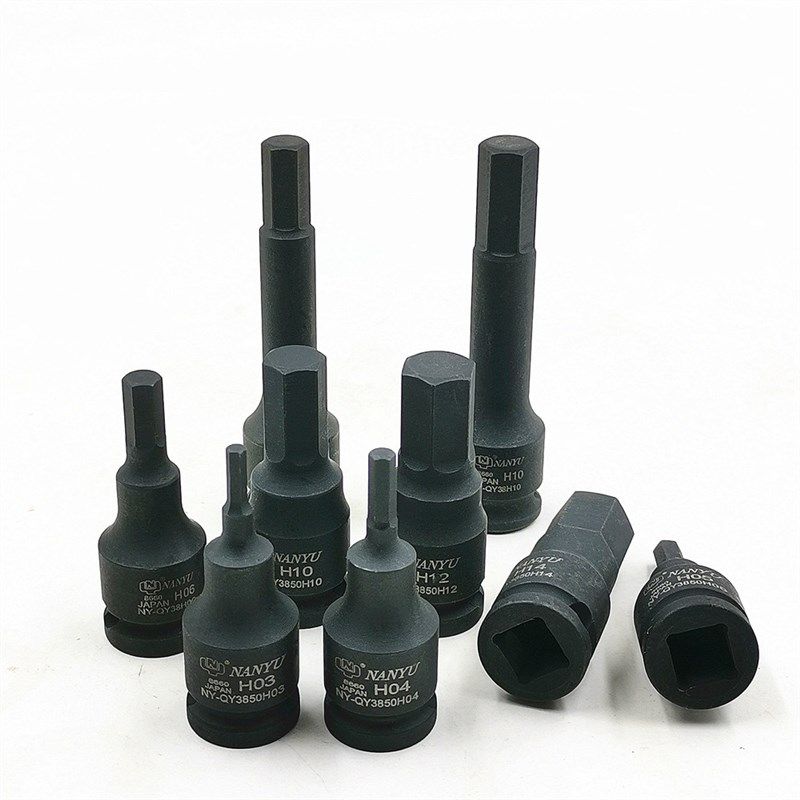 台湾南豫3/8中飞气动小风炮内六角套筒扳手六角T套筒头工具东良