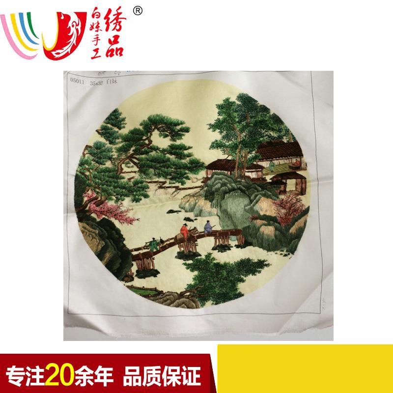 供应小幅苏绣单面绣装饰画客厅书房手工刺绣工艺品绣片